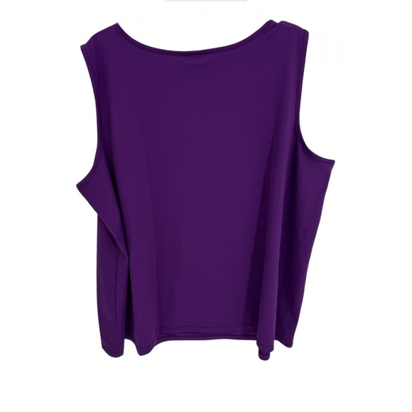 Catherines Lot Of 2 Tank Tops Size 3X Purple Black Sleeveless Pullover Women’s - Picture 3 of 7